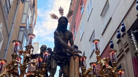 Nuestro Padre Jes&uacute;s de la Flagelaci&oacute;n en su salida del pasado 2024 / Archivo