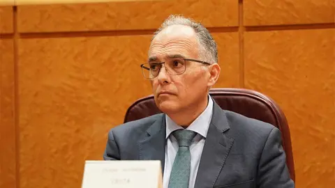El Consejero de Presidencia, Alberto Gait&aacute;n, durante su comparecencia en el Senado