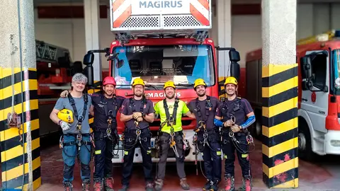 Equipo de rescate vertical de Bomberos Ceuta / C&eacute;sar Mart&iacute;n