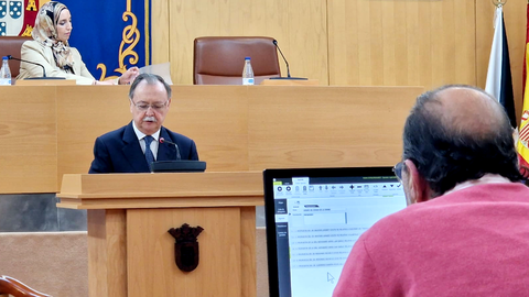 El presidente de la Ciudad durante su intervenci&oacute;n en el Debate del Estado de la Ciudad del pasado a&ntilde;o / Archivo