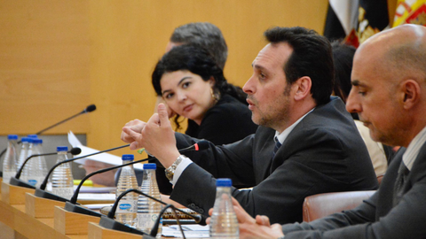 Redondo, durante una de sus intervenciones en el pleno de la Asamblea / Archivo