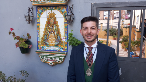 Adan Del Campo, pregonero de El Roc&iacute;o/ Juanjo Coronado