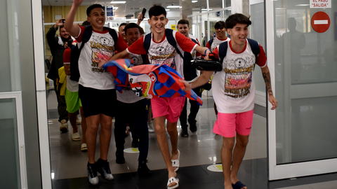 Fiesta del CD Puerto tras ganar la Liga en el Grupo V de Divisi&oacute;n de Honor de Juveniles. Foto: Rafa B&aacute;ez