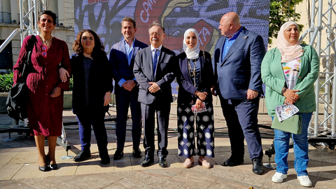 El presidente de la C&aacute;mara de Comercio junto a las autoridades presentes en la inauguraci&oacute;n / Laura Ortiz