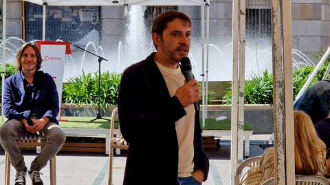 Agust&iacute;n G&oacute;mez, CEO de Wallapop, durante su ponencia de este martes / Laura Ortiz