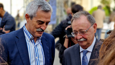 El presidente de la Ciudad, Juan Vivas, junto al director del SEPE este mismo martes / Laura Ortiz