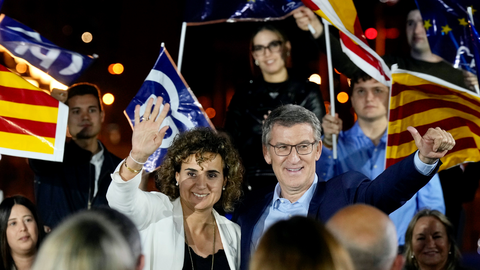 Dolors Monserrat en el acto de apertura de campa&ntilde;a Foto: PP