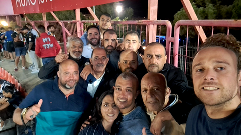 Directiva de la AD Ceuta FC en el Nou Estadi Costa Daurada
