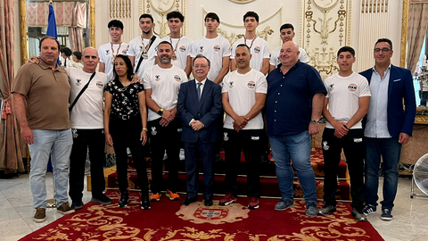 Vivas recibe a la selecci&oacute;n de Ceuta de Kickboxing. Foto: Daniel Hern&aacute;ndez