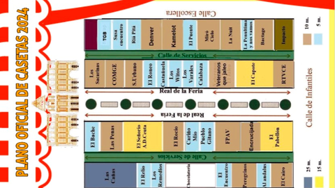Plano del Real de la Feria de Ceuta 2024 