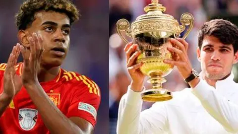 Lamine y Carlos, campeones