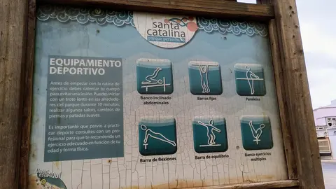Cartel explicativo de lo que, en teor&iacute;a, iba a ser el Parque de Santa Catalina