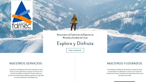 P&aacute;gina de la Federaci&oacute;n de Monta&ntilde;a y Escalada
