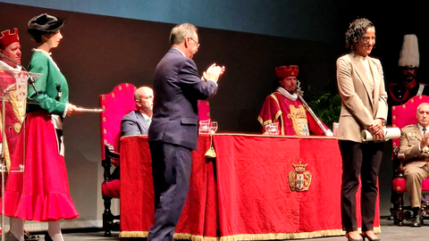 Nonia Vel&aacute;zquez durante el acto del D&iacute;a de Ceuta / Laura Ortiz
