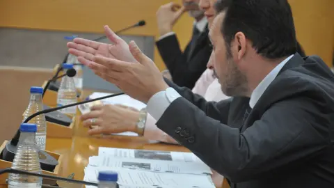  El diputado de Vox, Juan Sergio Redondo, durante la sesi&oacute;n plenaria 