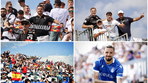 La AD Ceuta FC y su afici&oacute;n conquistan Marbella. Fotos: Abdeselam Mohamed y AD Ceuta FC (Canon Zaki)