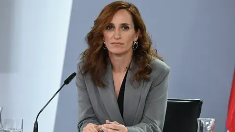 La ministra de Sanidad, M&oacute;nica Garc&iacute;a, durante una rueda de prensa tras un Consejo de Ministros / Archivo