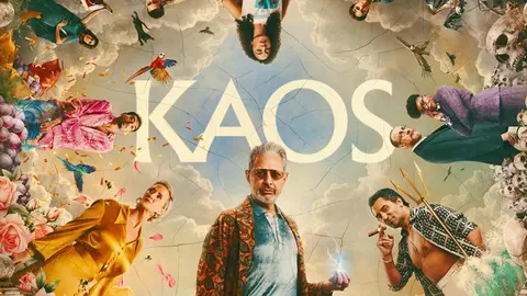 Cartel promocional de kaos en Netflix