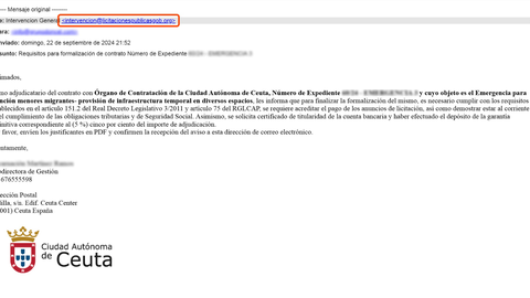 La Ciudad alerta de un intento de estafa tipo 'phising' que suplanta correos oficiales