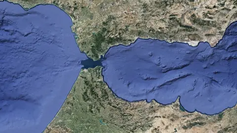Mapa del mar de Albor&aacute;n