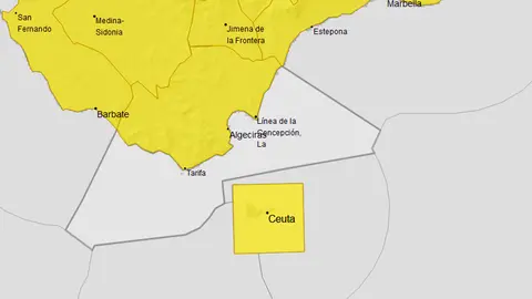 Ceuta en Alerta Amarilla por tormentas