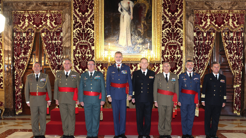 Marcos Llago, entre los generales de Divisi&oacute;n recibidos por Felipe VI _ Casa Real
