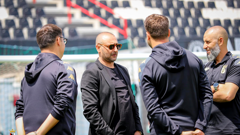 Luhay Hamido junto al cuerpo t&eacute;cnico del filial de la AD Ceuta FC