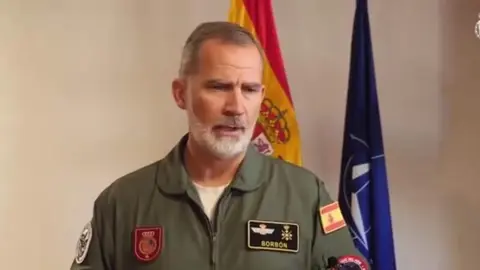 El Rey durante su comparecencia de esta ma&ntilde;ana