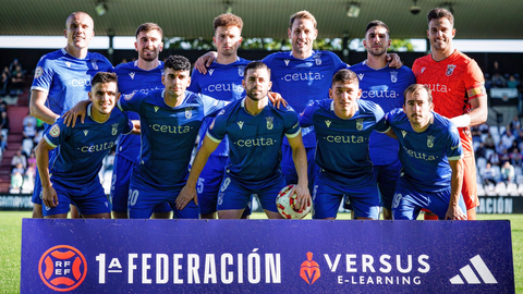 Once inicial de la AD Ceuta FC en M&eacute;rida 