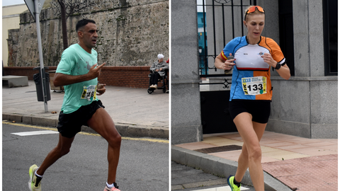 Mohamed Abdeselam 'Bily' y 'Rakel' Mu&ntilde;oz, vencedores de la Media Marat&oacute;n 