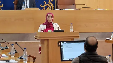 Fatima Hamed, durante el debate de los presupuestos