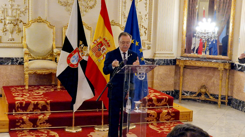 El presidente de la Ciudad, Juan Vivas, durante su comparecencia de este lunes ante los medios / Laura Ortiz
