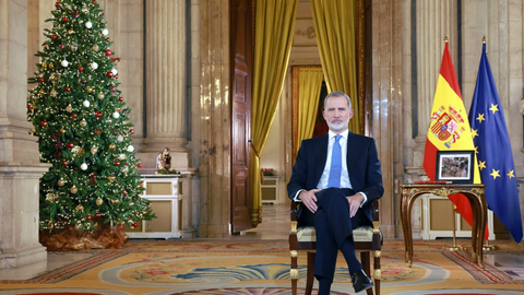 Su Majestad, Felipe VI, durante el Mensaje de esta Navidad _ Casa Real