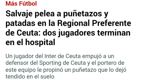 La brutal pelea en la Regional de Ceuta salta a la prensa nacional