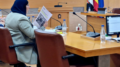 El asiento del diputado Mohamed Al&iacute; Duas, vac&iacute;o durante la sesi&oacute;n de control de este viernes