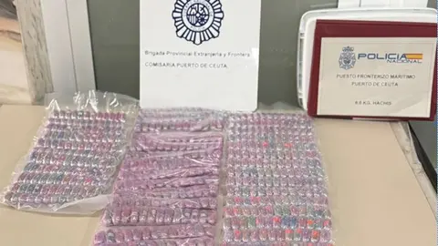 La droga localizada adherida al cuerpo de las menores