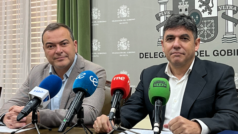 Gonzalo Sanz y Alfonso Conejo en la presentaci&oacute;n del segundo simulacro / Alma Palomino