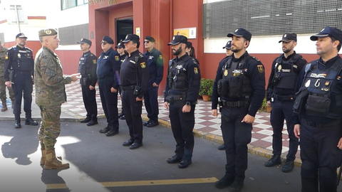 Despedida de la Jefatura Superior de Polic&iacute;a Nacional de Ceuta al Comandante General, Marcos Llago / Cedida CNP