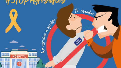Cartel SAE en el D&iacute;a Europeo contra las Agresiones a Profesionales Sanitarios / Cedido SAE
