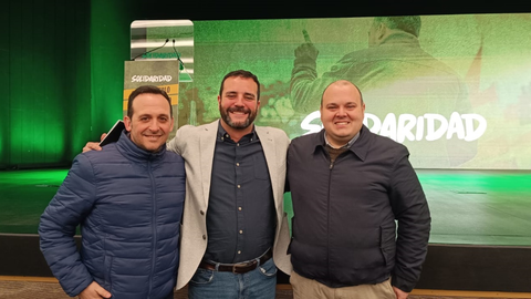 Los representantes de Solidaridad en Ceuta junto a De la Fuente