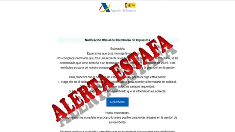 ALERTA ESTAFA AGENCIA TRIBUTARIA