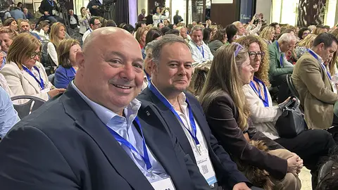 Nicola Cecchi (izda) y Javier Celaya (dcha) en la interparlamentaria del PP