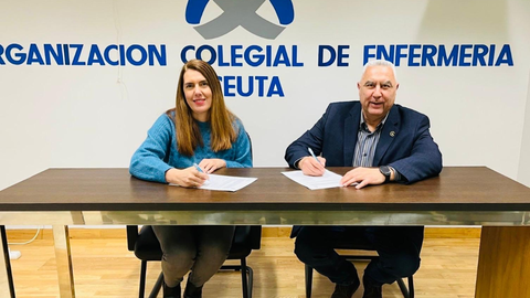 Firma del convenio entre el Colegio de Enfermer&iacute;a y la AECC