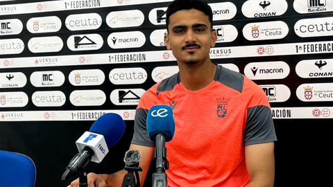 Youness, jugador de la AD Ceuta FC. Foto: Alma Palomino