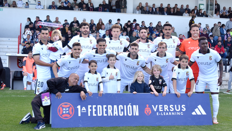 Once inicial de la AD Ceuta FC ante el Marbella. Foto: Rafa B&aacute;ez