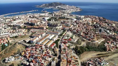 Vistas a&eacute;reas y panor&aacute;micas de Ceuta