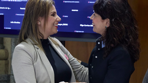Nabila Benzina y Ana Redondo en una Conferencia Sectorial sobre Igualdad y Violencia de G&eacute;nero / Foto: Ciudad Aut&oacute;noma