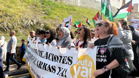 Ceuta Ya! en la manifestaci&oacute;n Ceuta con Palestina