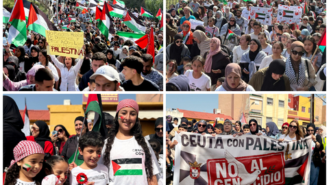 Manifestaci&oacute;n Ceuta con Palestina. Foto_ Alam Palomino