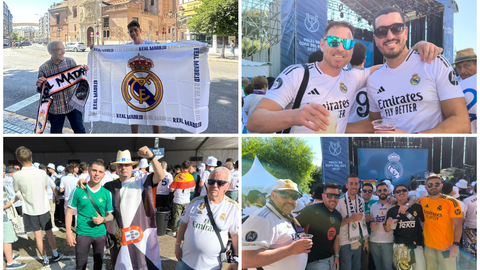 Aficionados caballas en la final de Copa del Rey. Fotos: RFFCE